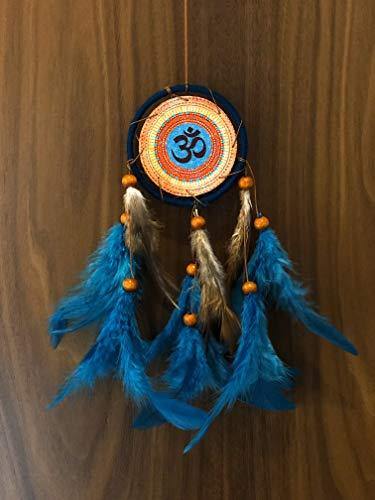 Rooh Dream Catcher ~ Kesari Om Canvas Car Hanging ~ Handmade Hangings for Positivity (Can be Used as Home Décor Accents, Wall Hangings, Garden, Car, Outdoor, Bedroom, Key Chain, Meditation Room - Image 6