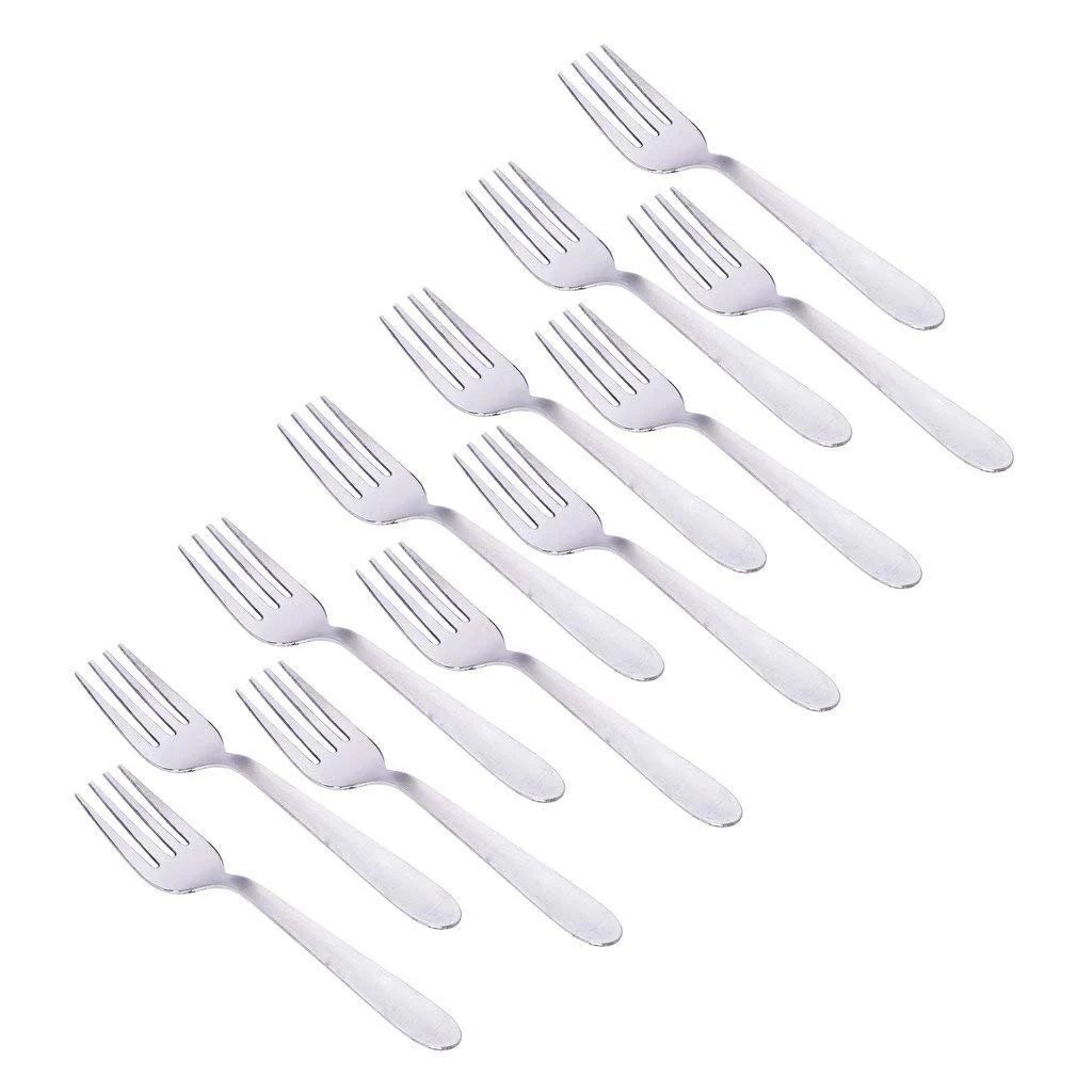 Royal Sapphire Stainless Steel Fork Set, Set of 12, Silver