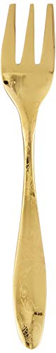 Sanjeev Kapoor Arc Stainless Steel Tea Fork Set, 6-Pieces, Gold Titanium
