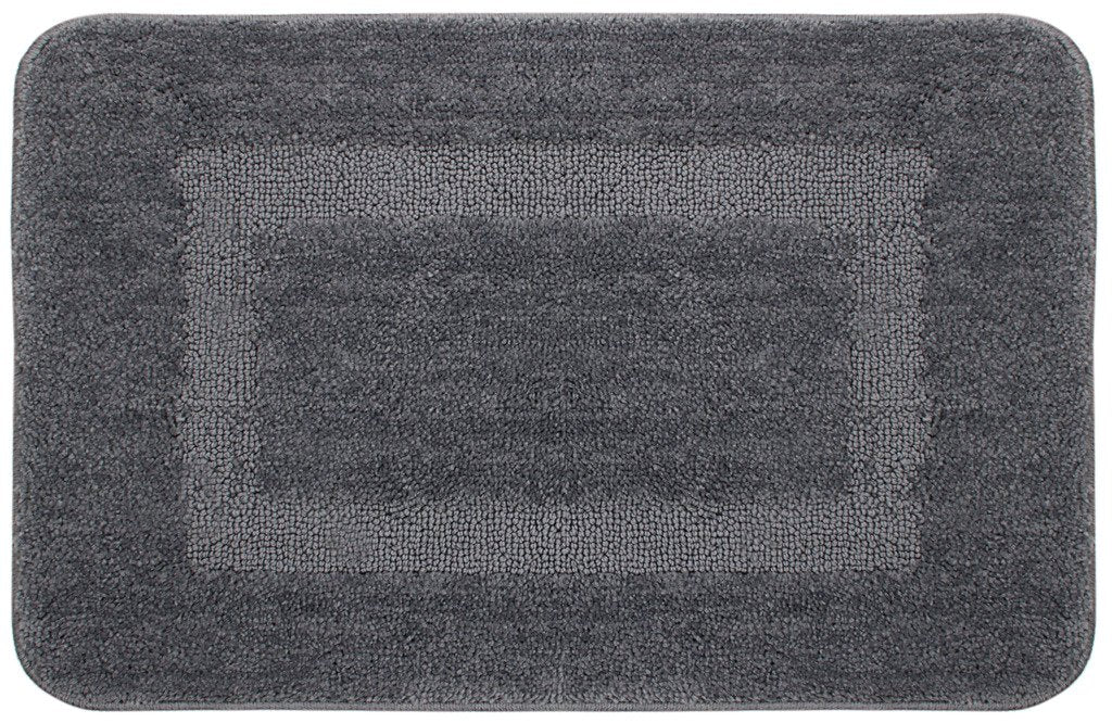 Saral Home Soft Microfiber Bathmat, 45x70cm (Grey) - Set of 2 - Image 2
