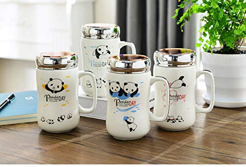 SATYAM KRAFT Ceramic Coffee Mug With Lid - 1 Piece - Image 2