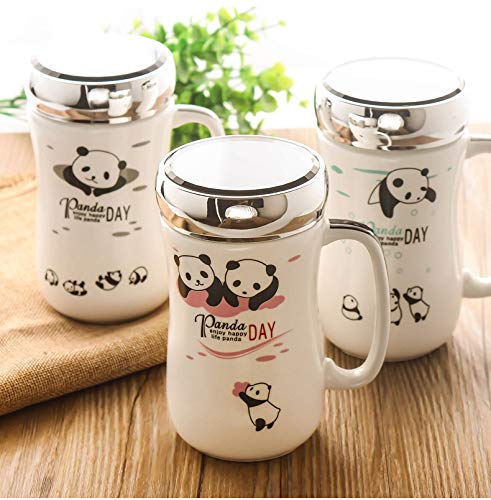 SATYAM KRAFT Ceramic Coffee Mug With Lid - 1 Piece - Image 5