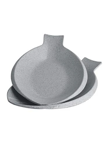 Servewell Grey Fish Shaped Melamine Serving Platters Set - 30 cm - Image 3