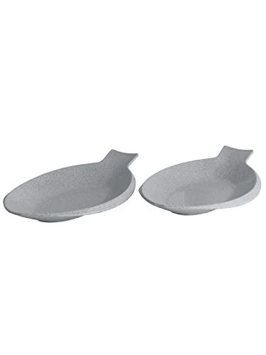 Servewell Grey Fish Shaped Melamine Serving Platters Set - 30 cm - Image 4