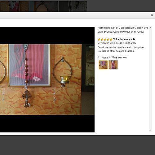 Set of 2 Decorative Golden Eye Wall Sconce/Candle Holder - Image 5