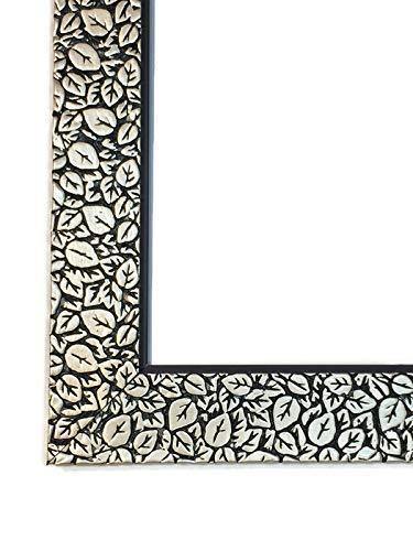 Seven Horses B&W Floral Design Wall Mirror (14.5X26.5 Inch) - Image 2