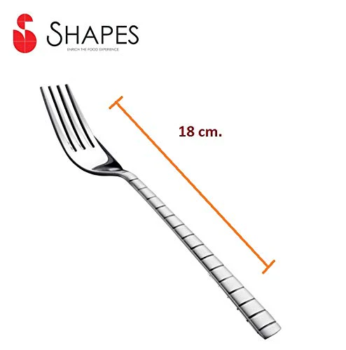 Shapes Zack Stainless Steel Dinner Fork, Set of 12 Pcs. - Image 3