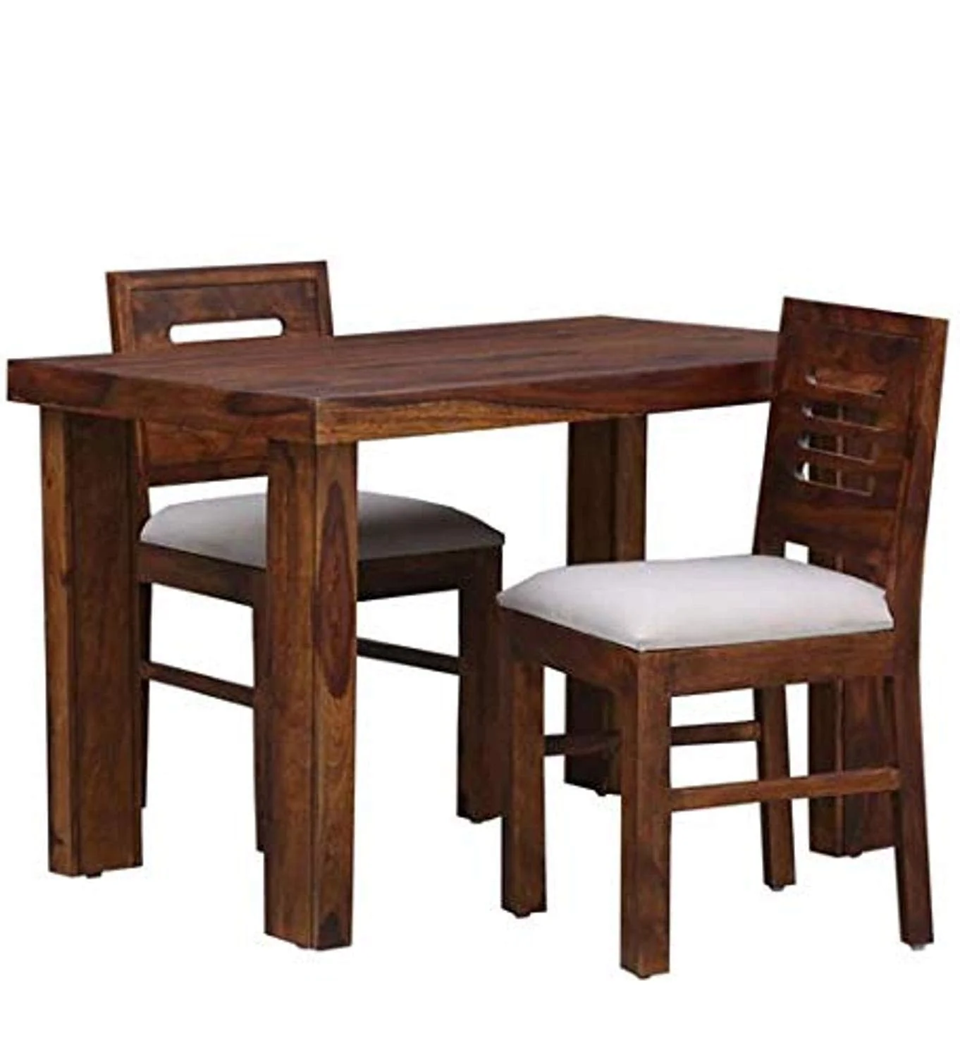 Sheesham Wood Dining Table with 2 Chairs for Living Room | Teak Finish - Image 7