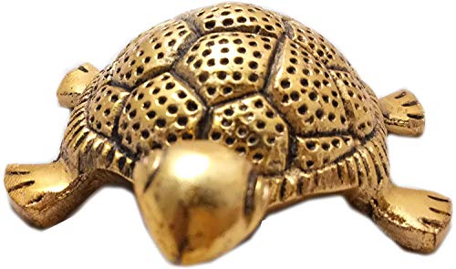 Shoppyana Metal Tortoise with Glass Plate,Tortoise for Good Luck Showpiece Gift Combo - Metal Feng Shui Tortoise Glass Plate,House Warming Gift,Feng Shui Tortoise for Good Luck 14x14x3 cm Golden - Image 4