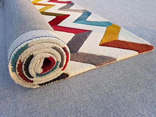 Sifa Carpet Floral Carpet (Multicolour, Wool, 5x8 Feet ) - Image 4