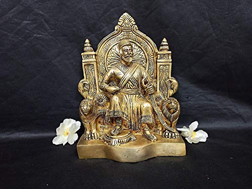 SimmSimm Brass Chhatrapati Shivaji Brass Handicraft Art (Multicoloured) - Image 5