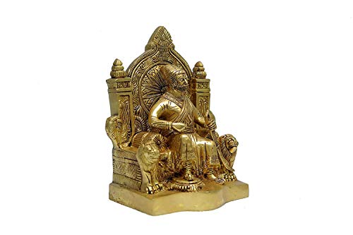 SimmSimm Brass Chhatrapati Shivaji Brass Handicraft Art (Multicoloured) - Image 6