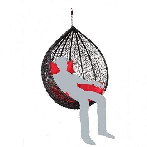 Carry Bird Outdoor Furniture Single Seater Swing: Black - Image 4