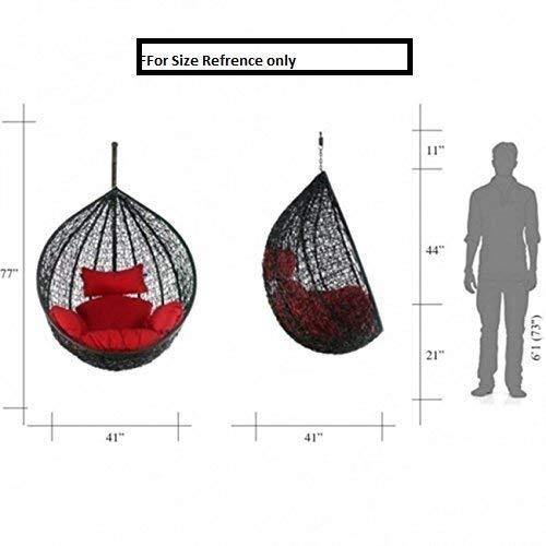 Carry Bird Outdoor Furniture Single Seater Swing: Black - Image 5