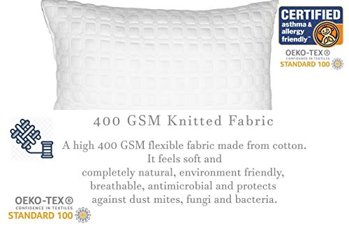 SleepX OWL 400 GSM Knitted Fabric Breathable Fabric Luxury Hotel Collections Super Soft Pillows for Sleeping Oeko-TEX® Certified (Set of 2) (17" X 27"INCH) - Image 4