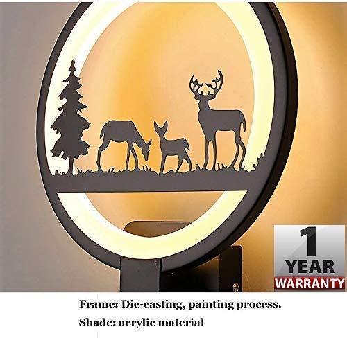 Smartway ® -15W Wall Led Lamp Round 3 Deer (Warm White)