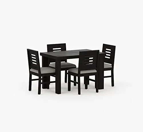Sheesham Wood Dining Table 4 Seater With Chairs Set - Image 9
