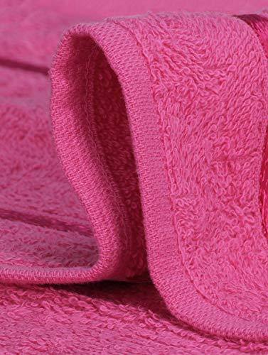 Story@Home 6 Piece Cotton Bath And Hand Towel Set - Pink And Navy - Image 4