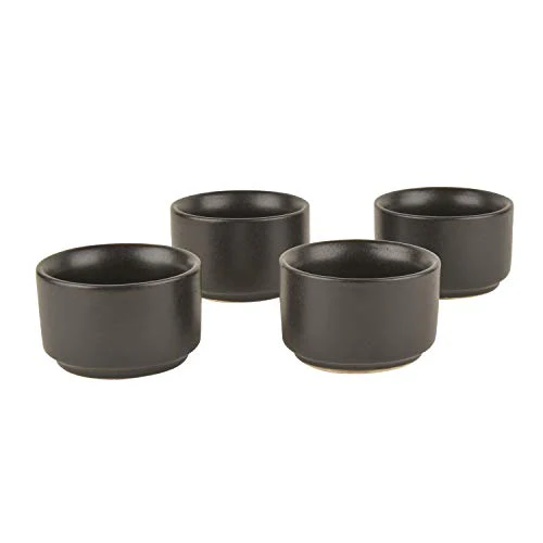 StyleMyWay Ceramic Dip Bowls (50 ml, Black, Set of 4) | Chutney Bowls | Ketchup Bowls - Image 4
