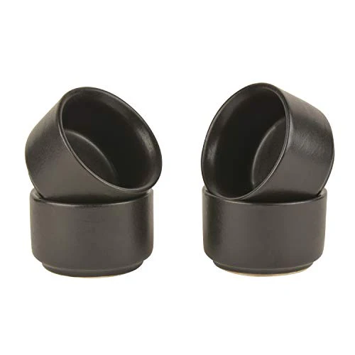 StyleMyWay Ceramic Dip Bowls (50 ml, Black, Set of 4) | Chutney Bowls | Ketchup Bowls - Image 6