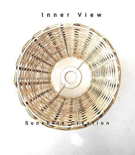 sunshine creation Cane Hanging Small 4 x 6 Inches Lamp Shade (Brown) -Combo of 3 Pieces - Image 5