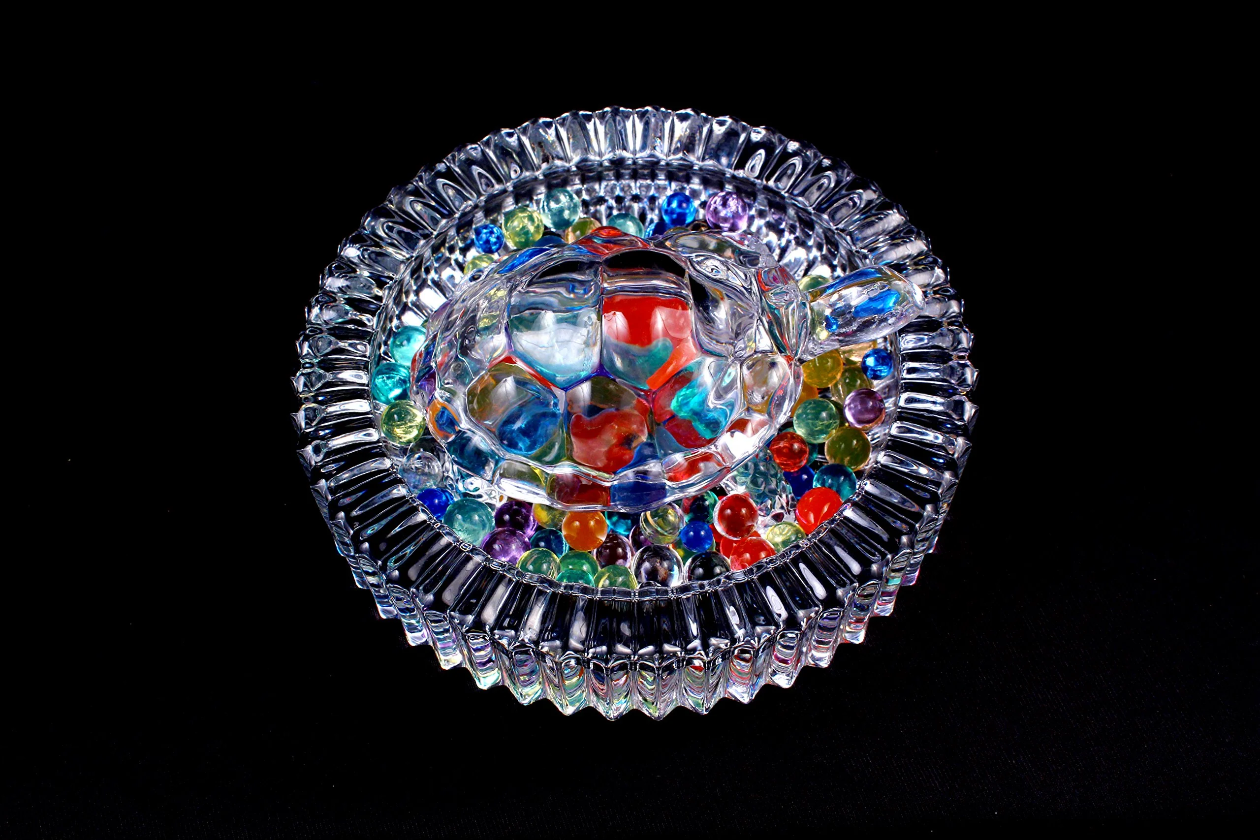 SUPERMALL Vastu Feng Shui Crystal Turtle with Plate for Good Luck, 5x5 Inches(Multicolour, Big-PM08) - Image 5