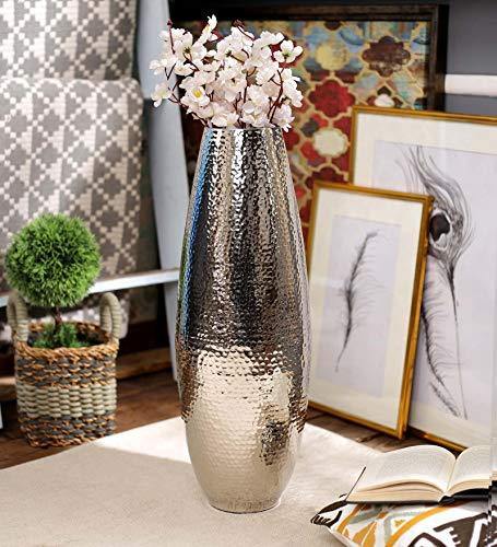 SWHF White Metal Extra Large Hammered Vase