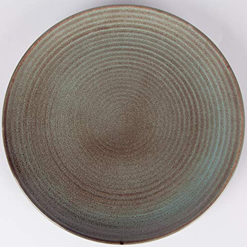 Tatvam Homes Handmade Austere Organic Ceramic Full Dinner Plates (10 inches, Set of 4) - Image 2
