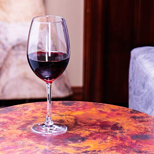 TBGHz Modvera Stemmed Wine Glass 16 Ounce | Lead Free Crystal Clear Classic Design | Perfect for Red Wines & White Wines at Your Next Elegant Dinner Party or Event | Elongated Bowl Design | Set of 6 - Image 9