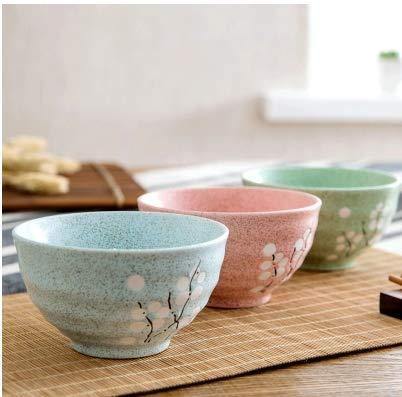 TBOP Home Creative Household Tableware Ceramics Western Steak Soup Fruit Dinner Bowl Size 11 * 6.2cm in Green Bowl (Color May Vary) - Image 3