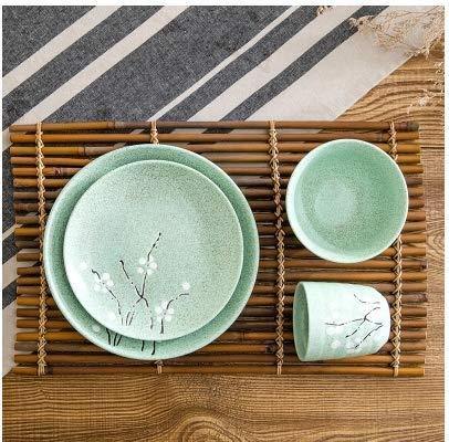 TBOP Home Creative Household Tableware Ceramics Western Steak Soup Fruit Dinner Bowl Size 11 * 6.2cm in Green Bowl (Color May Vary) - Image 4