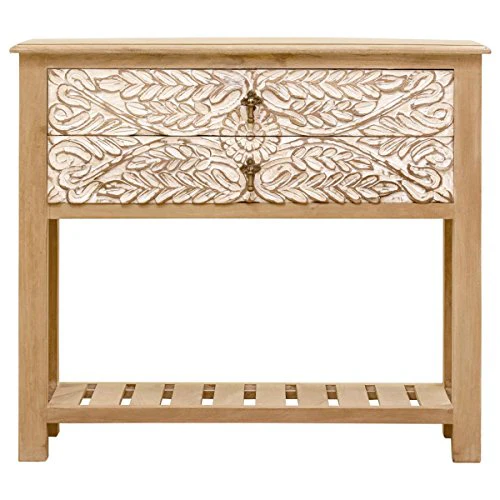 The Attic French Console Table (Natural and White) - Image 5