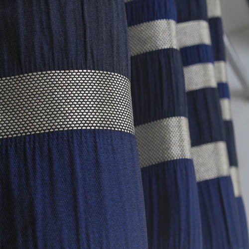 Threadmix Polyester Blue Door Curtains (7Ft * 4Ft, Pack Of 4) - Image 5