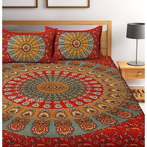 TIGER EXPORTS Cotton 144 TC Bedsheet (Red_Queen) - Image 2
