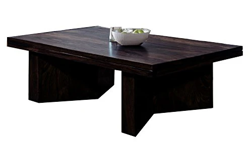 Timbertaste Mary Solid Wood Coffee Table (Dark Walnut Finish) l Home Furniture - Image 3