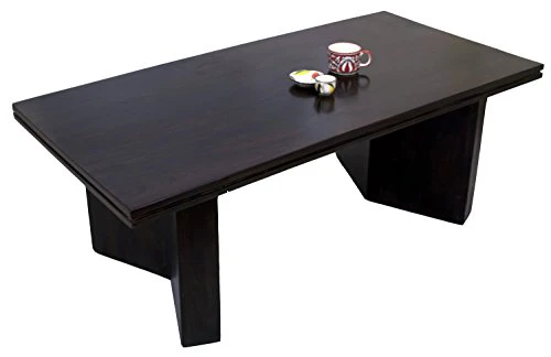 Timbertaste Mary Solid Wood Coffee Table (Dark Walnut Finish) l Home Furniture - Image 6