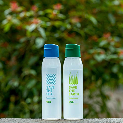Tupperware Cool n Chic, Save Earth Save Sea Plastic Bottle, 500ml, Set of 2, Green, Blue - Image 3