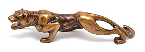 Two Moustaches Luxurious Premium Jaguar Collectible Brass Designer Showpiece (9.5 X 2 X 2 inch, Brown) - Image 3