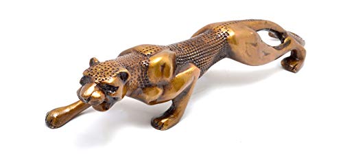Two Moustaches Luxurious Premium Jaguar Collectible Brass Designer Showpiece (9.5 X 2 X 2 inch, Brown) - Image 5