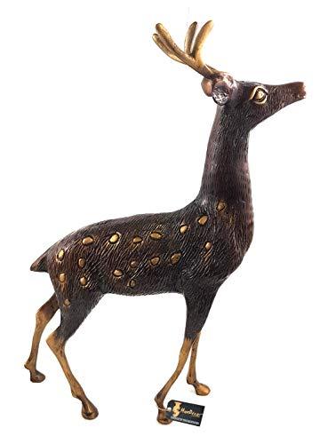 Two Moustaches Vintage Royal Stag Standing Brass Showpiece - Image 6