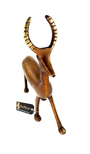 Two Moustaches Vintage Standing Deer Brass Showpiece - Image 4