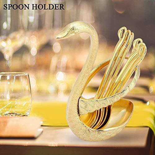 VAKHAR Swan Spoon Fork Rack Salad Spoon Fruit Dessert Fork Swan Cutlery Holder Tableware Rack Dinnerware Storage - Image 5