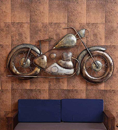 Vedas Exports Iron Decorative Wall Hanging (60 x 34 inch, Multicolour)