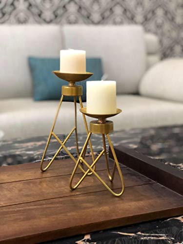 Velleitie Gold Candle Holder - Set of 2