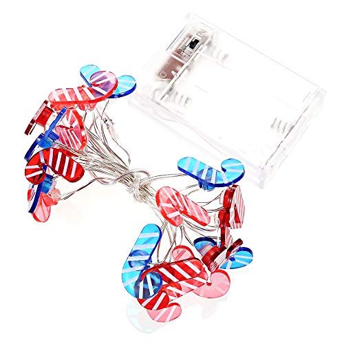Verilux® 2M 20 LEDs Walking Stick Shape Cooper Wire String Light for Christmas Home Festival Decoration (Blue and Red) - Image 8