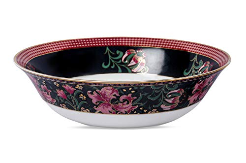 Vikas Khanna By Celeste Moksha Ceramic Dinner Set, Décor Settings, 24 K Gold Plated, Color- Charcoal Black - Image 3