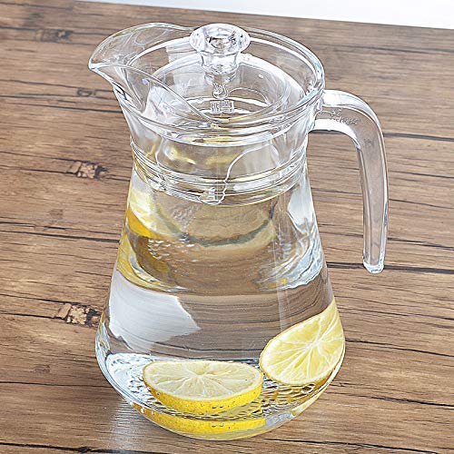 Vilon Duck Pot 1.3L Glass Pitcher with Plastic lid,Drinking Beverage Jug,Glass Water jug for Home use - Image 2