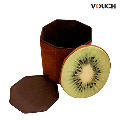 VOUCH Fabric Stool for Living Room/Coffee Table/Stool with Storage, Kiwi - Image 3