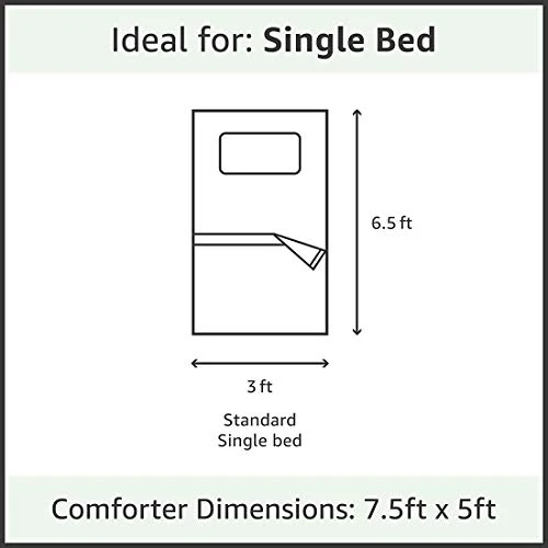 VYBBA Microfiber Reversible Comforter / AC Blanket for Winter / Quilts / Duvet , Single Bed ( Blue & White, 200 GSM ) - Image 3