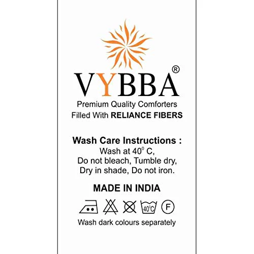 VYBBA Microfiber Reversible Comforter / AC Blanket for Winter / Quilts / Duvet , Single Bed ( Blue & White, 200 GSM ) - Image 4